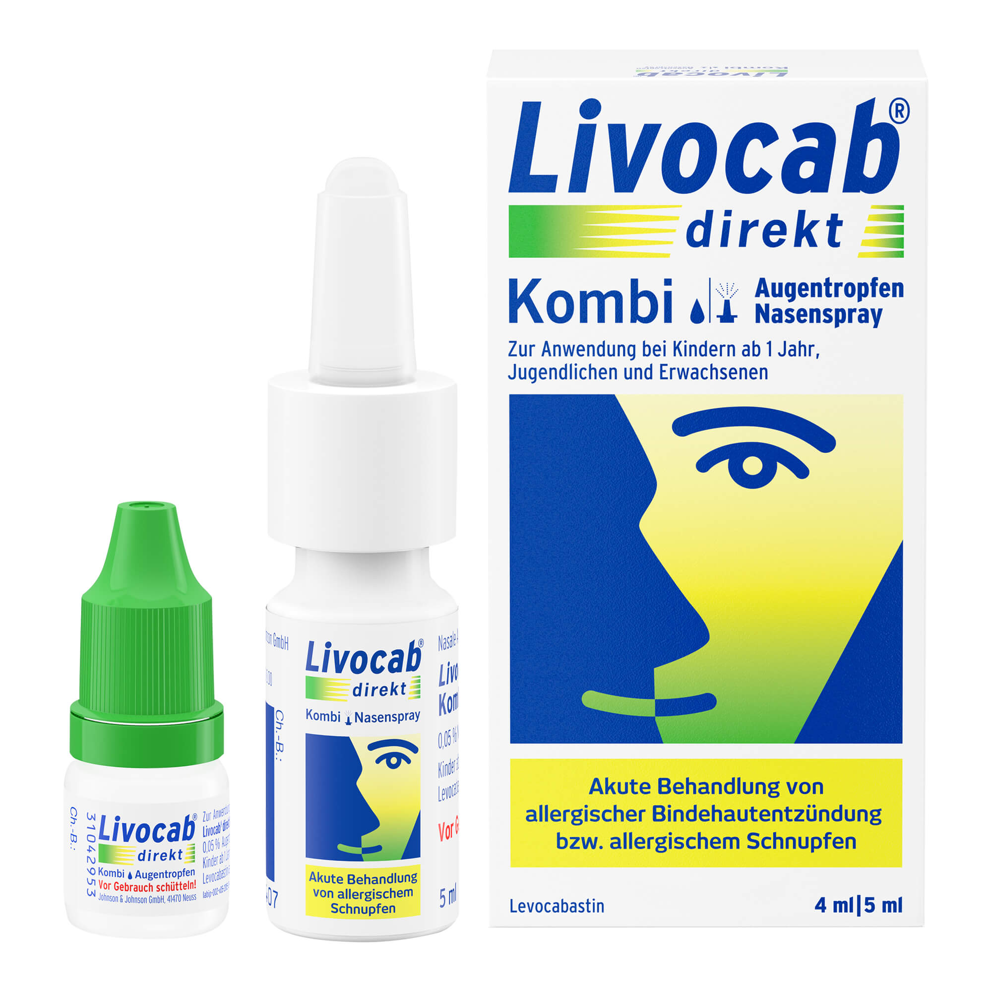 Livocab Direkt Kombi 4ml Augentropfen + 5ml Nasenspray