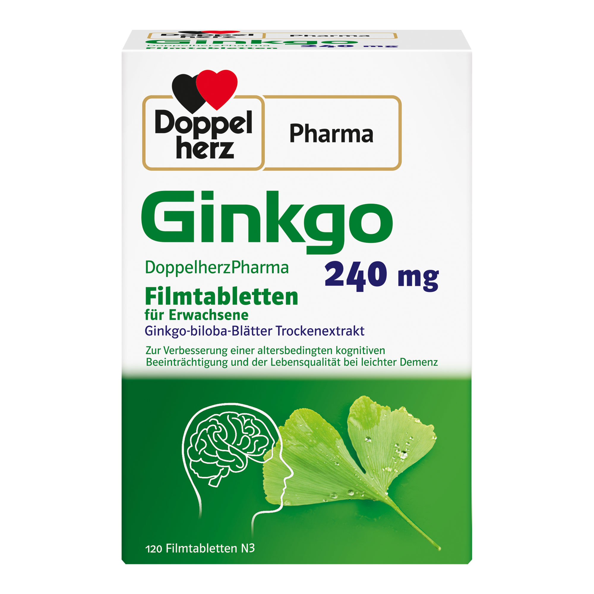 Pflanzliches Arzneimittel mit 240 mg Ginkgo-biloba-Blätter Trockenextrakt. Zur Anwendung bei leichter Demenz und altersbedingter kognitiver Beeinträchtigung.