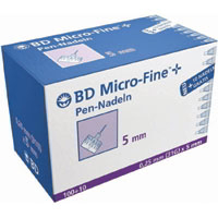 BD Micro Fine Nadeln +5 Pen Nadeln 0,25 x 5 mm.