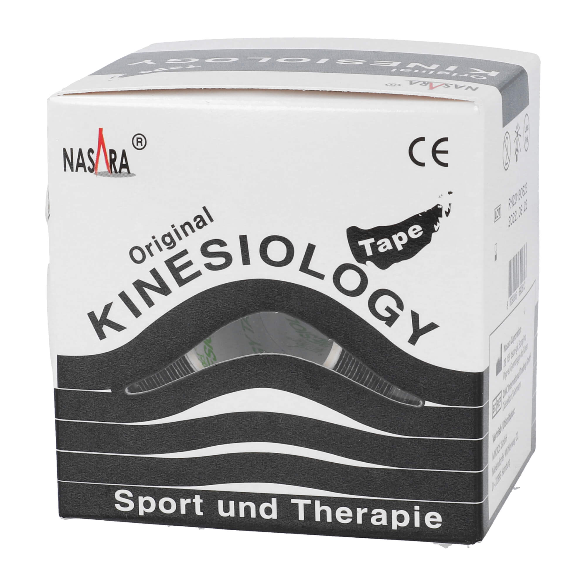 Kinesiology Tape für Sport und Therapie. Farbe: schwarz.