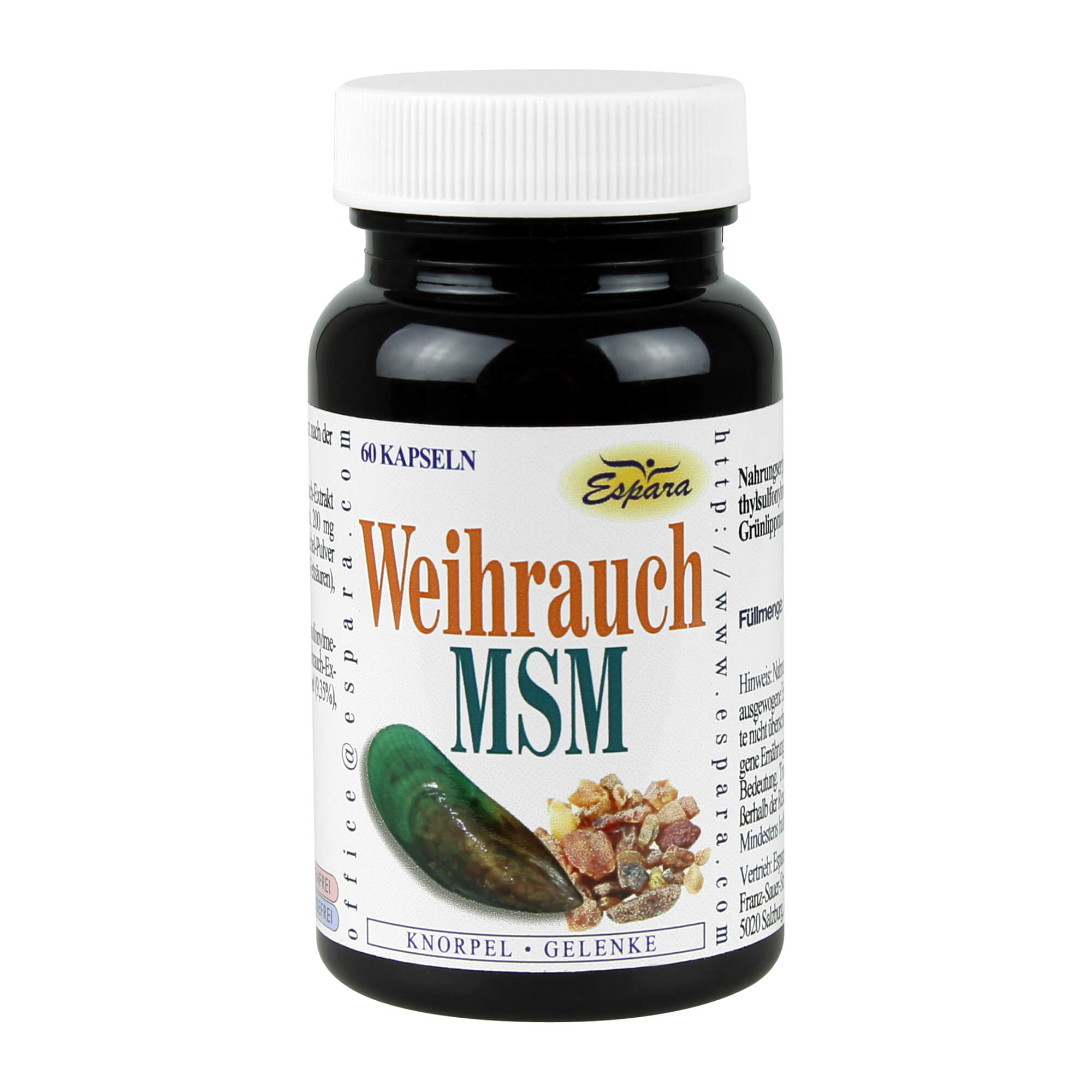 Nahrungsergänzungsmittel mit Weihrauch und Methylsulfonylmethan.