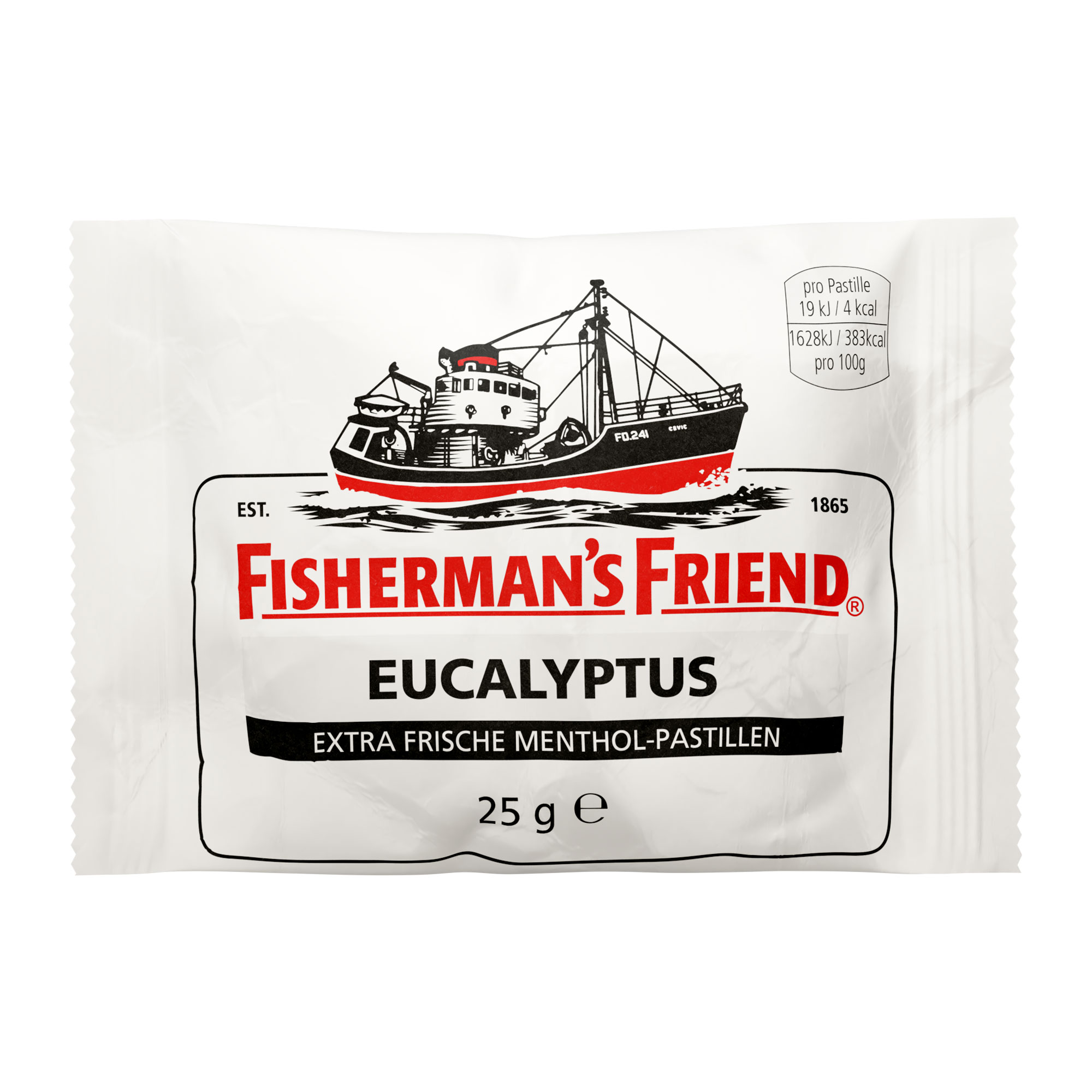 Extra frische Pastillen mit Eukalyptus-Geschmack.