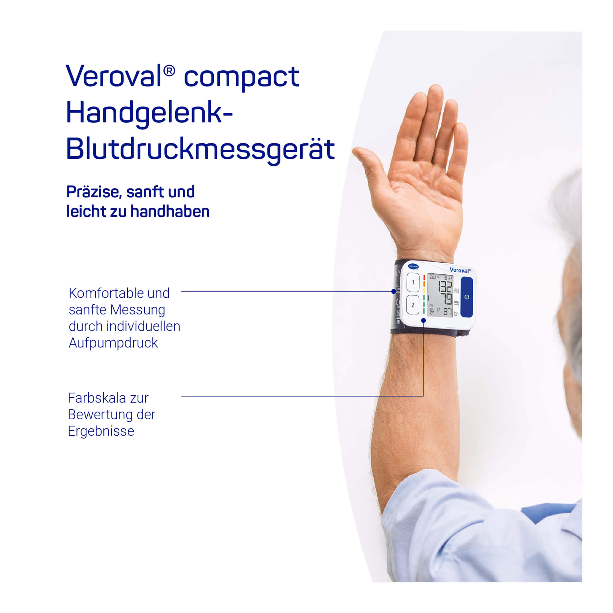 Veroval compact Handgelenk-Blutdruckmessgerät Vorteile