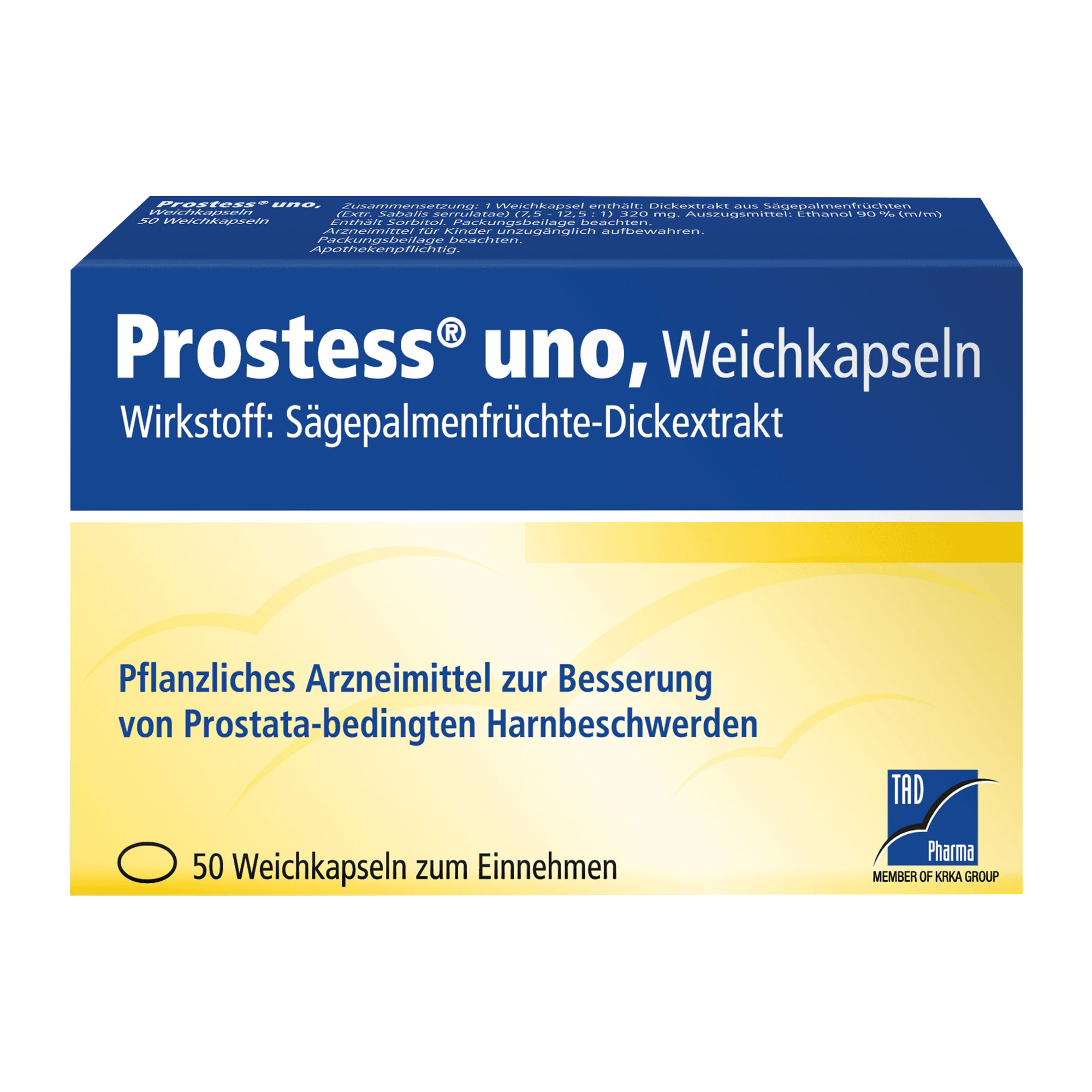 Prostess uno ist ein pflanzliches Arzneimittel zur Besserung von Prostata-bedingten Harnbeschwerden.