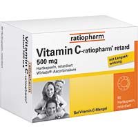Retadierte Hartkapseln, Vitamin-Präparat zur Behandlung von Vitamin-C-Mangel-Krankheiten.
