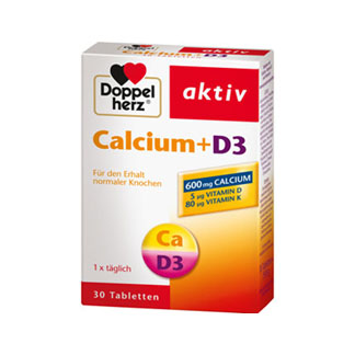 Nahrungsergänzungsmittel mit Calcium und den Vitaminen D3 und K.