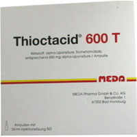 THIOCTACID 600 T Ampullen. Bei Missempfindungen bei diabetischer Polyneuropathie.