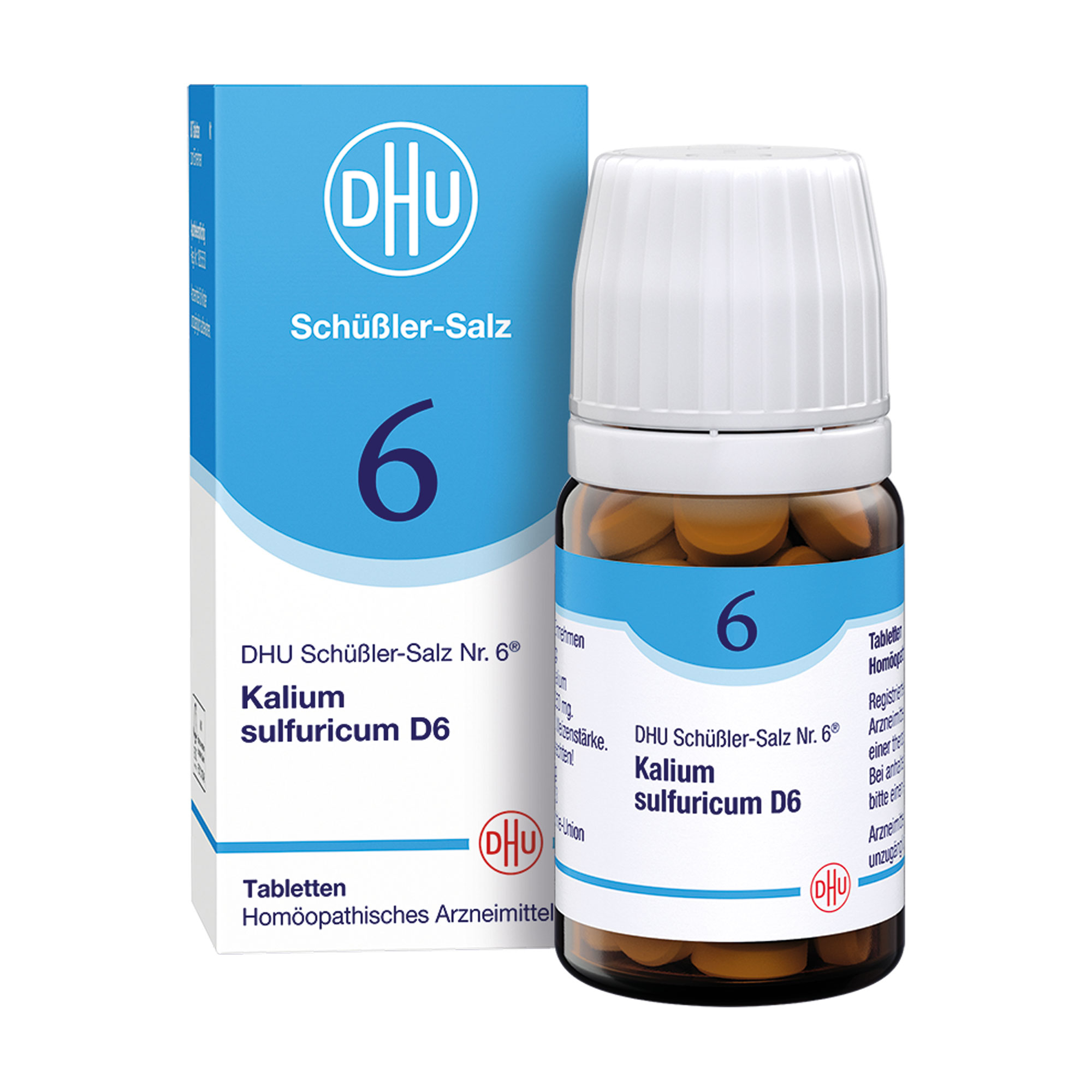 Homöopathisches Arzneimittel mit Kalium sulfuricum Trit. D6.