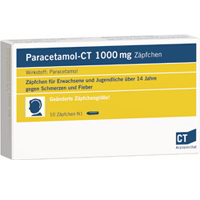 PARACETAMOL 1 g (1000mg) von CT Erwachs.-Suppositorien bei leichten bis mäßig starken Schmerzen.