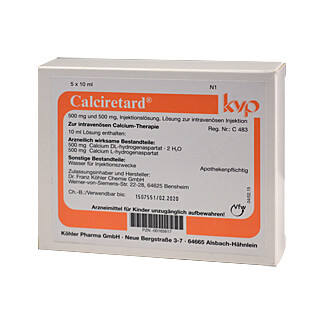 Parenterale Therapie von Calciummangelzuständen, die durch orale Zufuhr nicht behoben werden können.