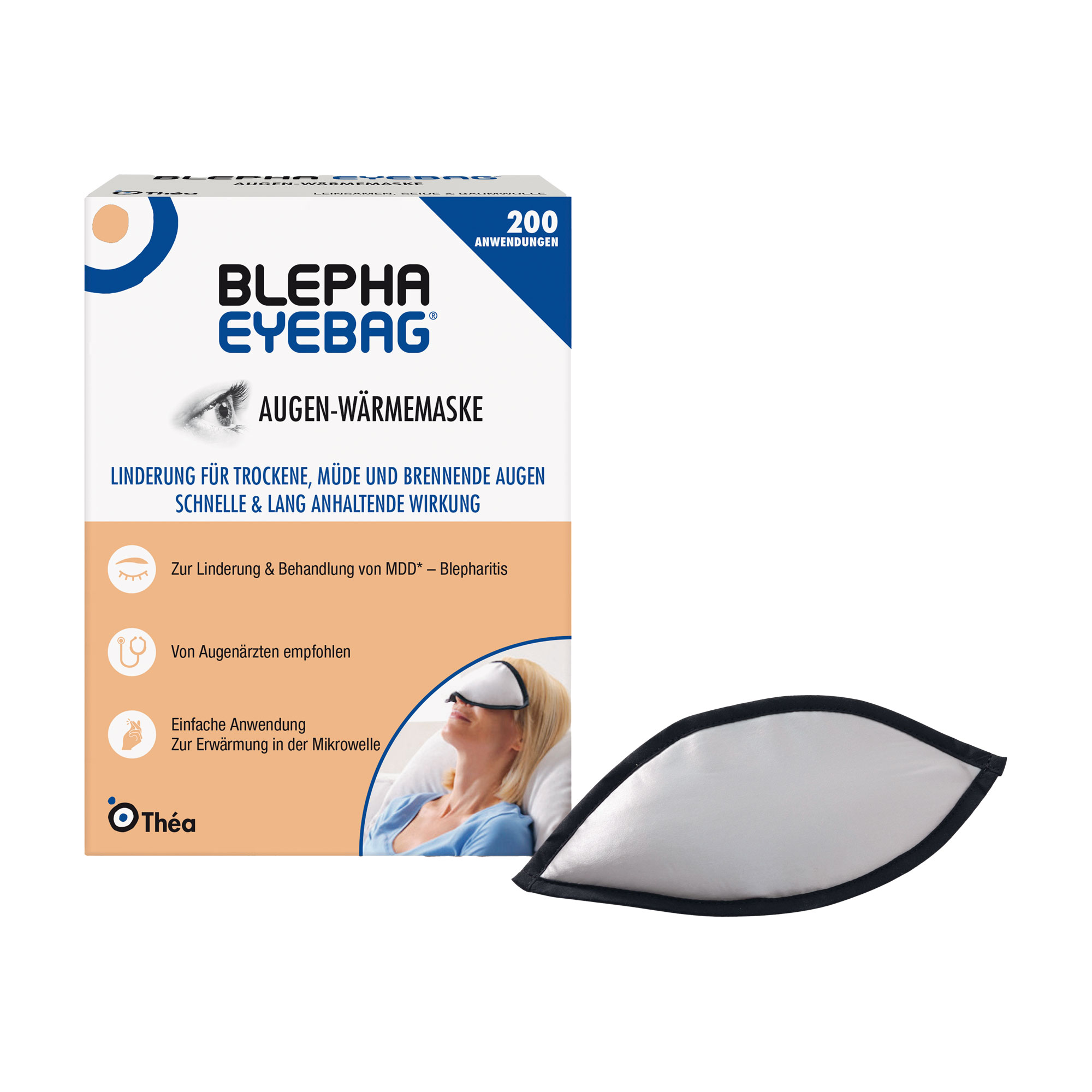 Zur Behandlung von Meibom-Drüsen-Dysfunktion, Blepharitis und zur Linderung von trockenen, müden oder brennenden Augen.