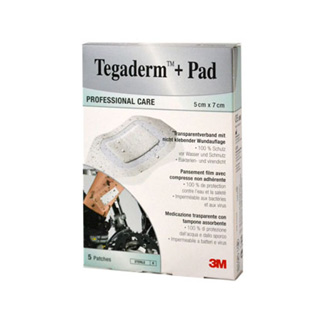 3M Tegaderm + Pad Professional Care Transparentverband mit nichtklebender Wundauflage, 5 cm x 7 cm, 3582 NP.
