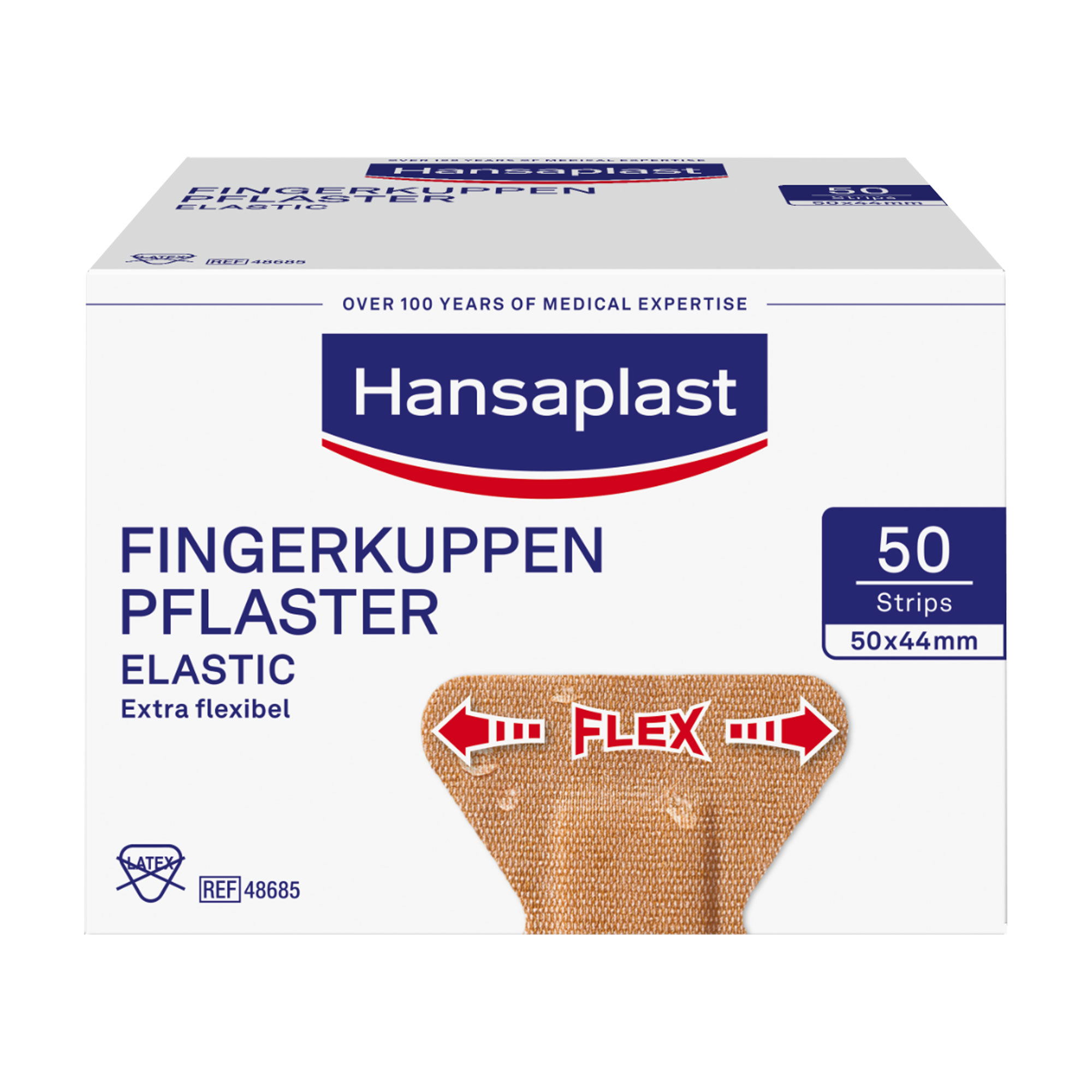 Flexible und wasserabweisende Fingerkuppenpflaster zur Versorgung und zum Schutz kleiner Wunden am Finger.