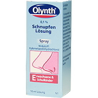 Olynth 0,1%  Schnupfen Lösung Dosierspray für Erwachsene und Schulkinder.