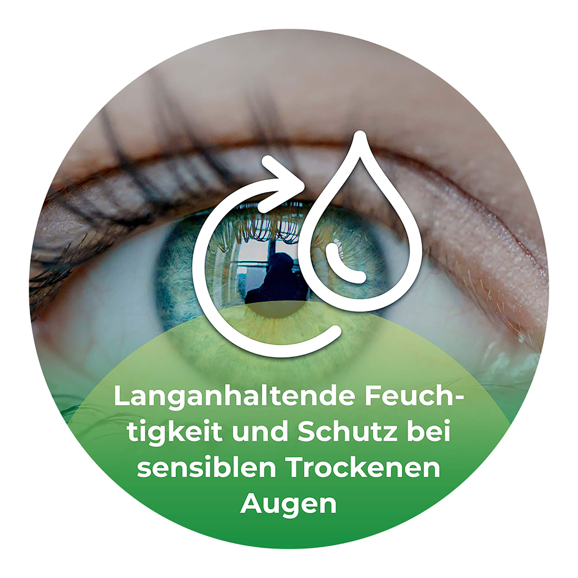 Grafik Ocutears Alo+ Augentropfen Langanhaltende Feuchtigkeit und Schutz bei sensiblen Trockenen Augen