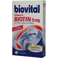 biovital Biotin 5 mg - für Haare, Haut und Nägel.