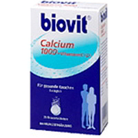 Biovit Calcium 1000mg + Vitamin C und D Brausetabletten.