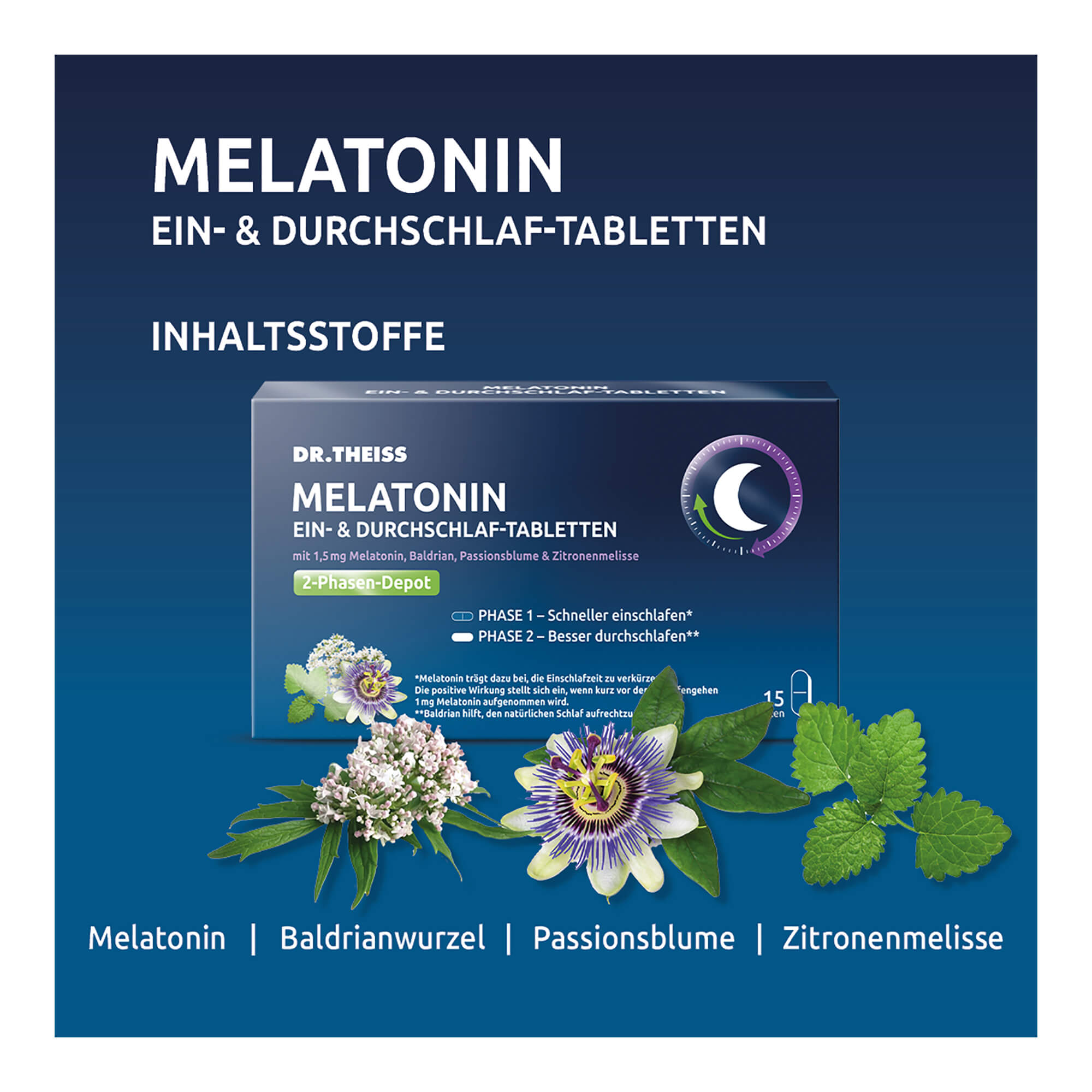 Dr. Theiss Melatonin Schlaf-Tabletten Inhaltsstoffe