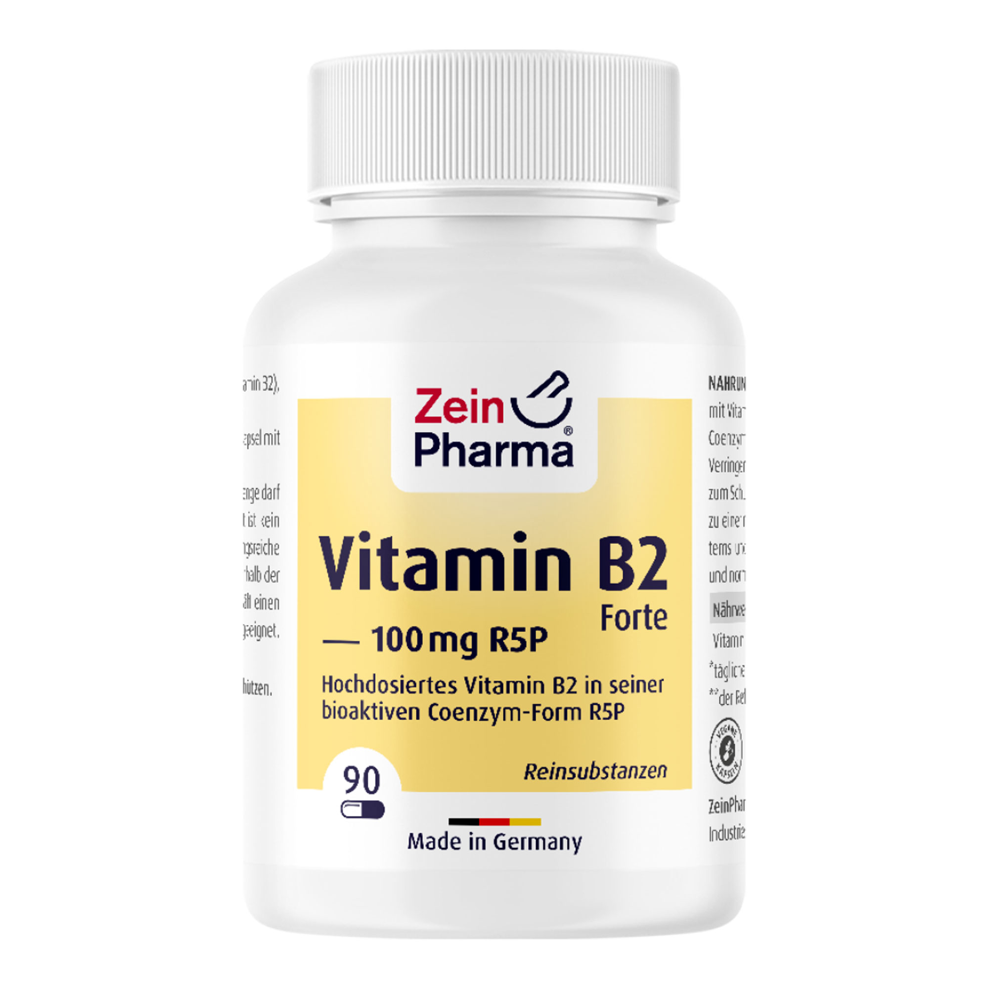 Nahrungsergänzungsmittel mit Vitamin B2 in seiner biologisch aktiven Coenzym-Form R5P.