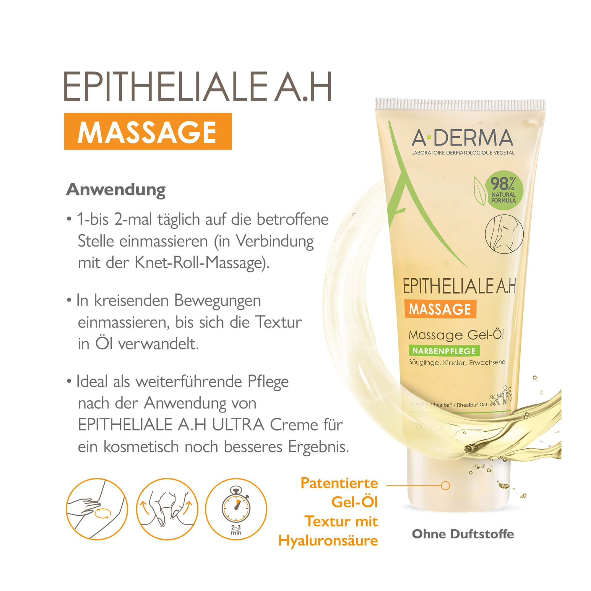 A-Derma EPITHELIALE A.H Massage Gel-Öl