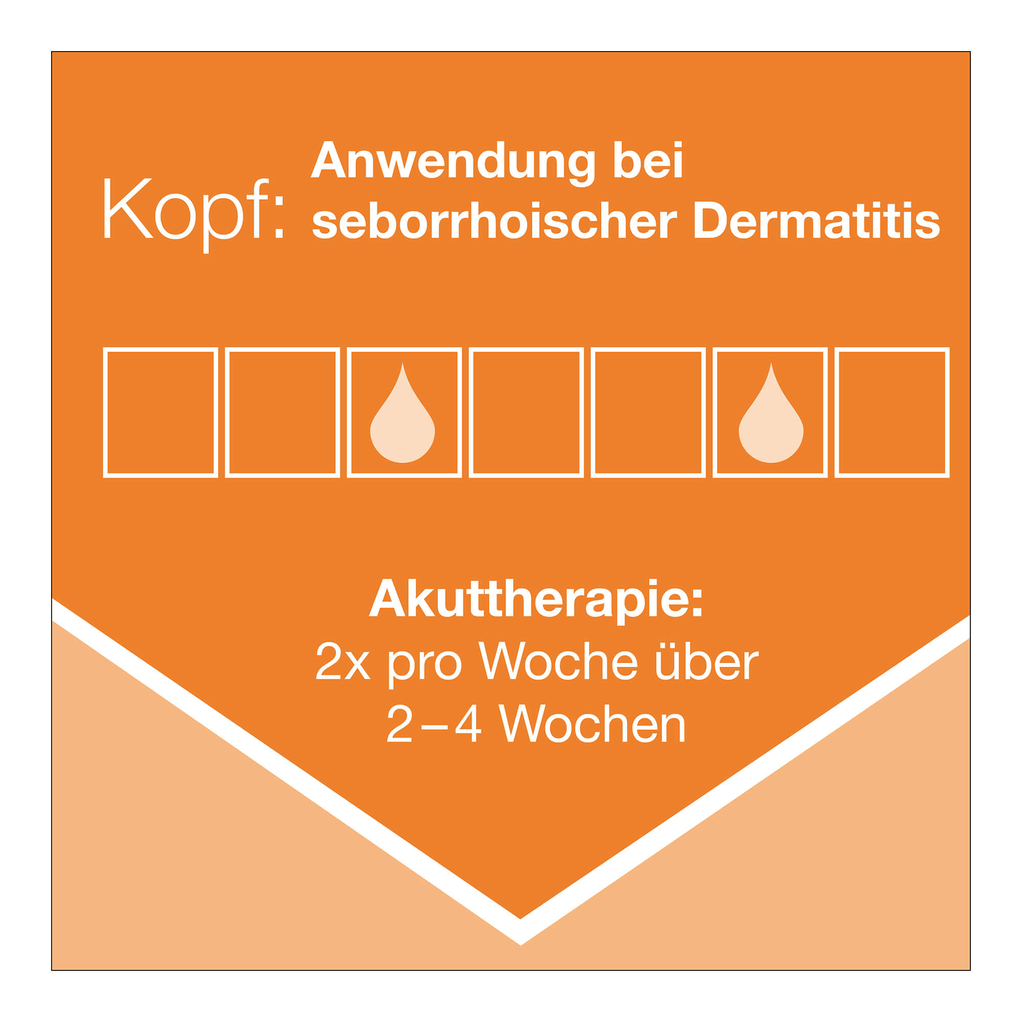 Grafik Ketozolin 2 % Shampoo Anwendungsempfehlung bei seborrhoischer Dermatitis