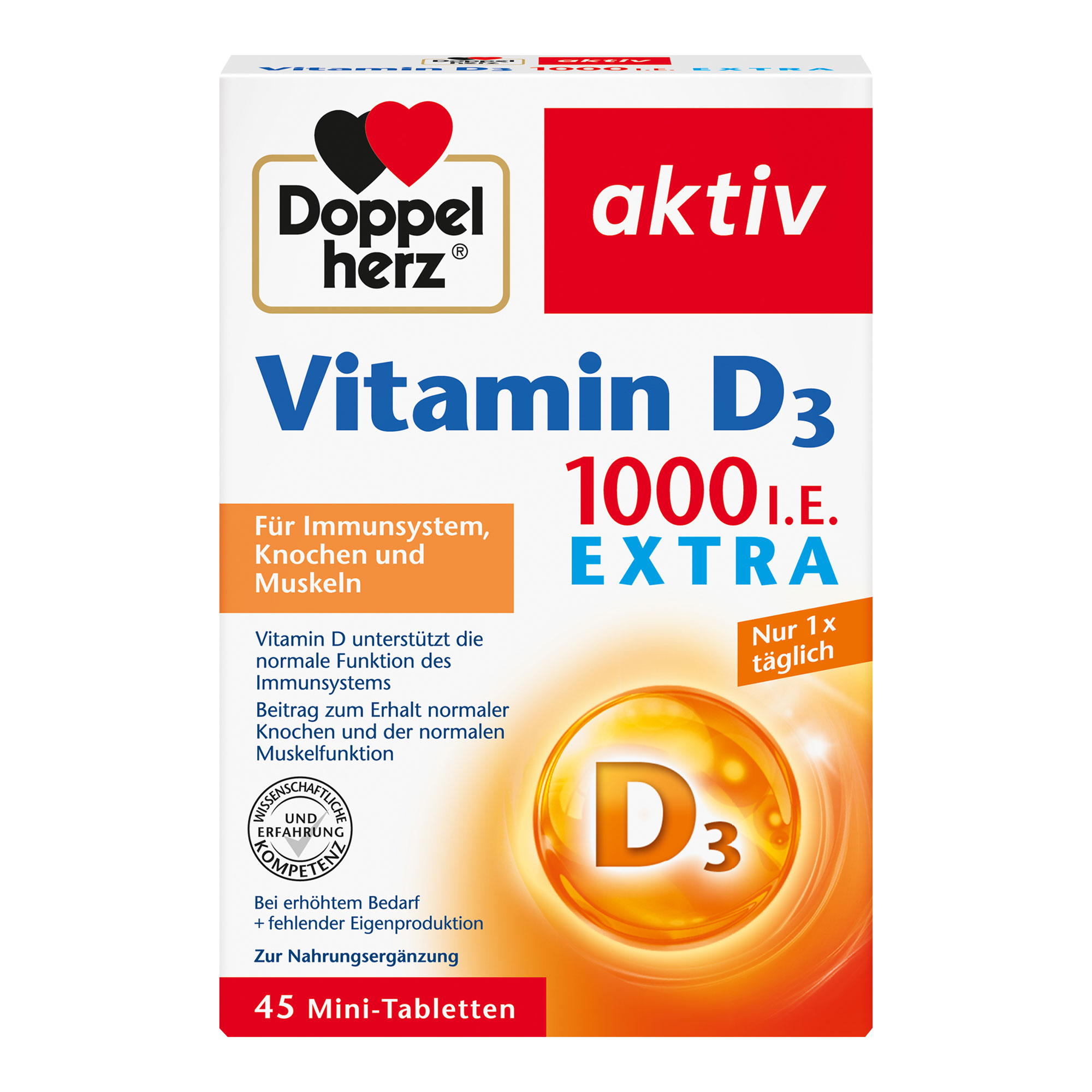 Nahrungsergänzungsmittel mit Vitamin D.