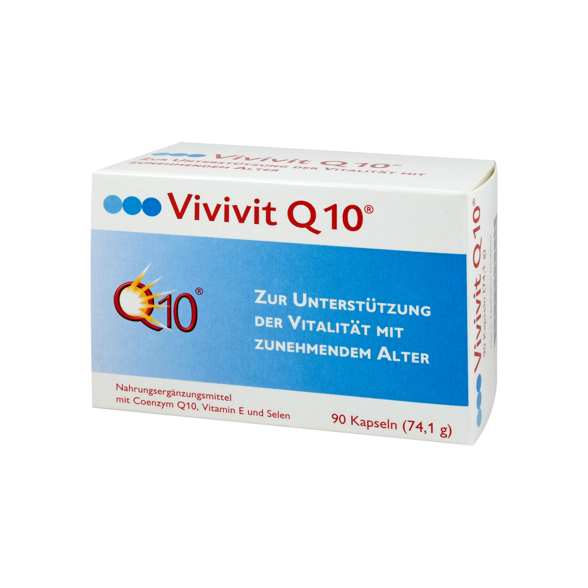 Mit Coenzym Q10, Vitamin E und Selen bringt Vivivit Q10 Energie und Leistungskraft.