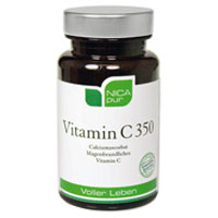 Nahrungsergänzungsmittel mit Vitamin C in Form der nicht-sauren, magenfreundlichen Calciumascorbat- Verbindung.