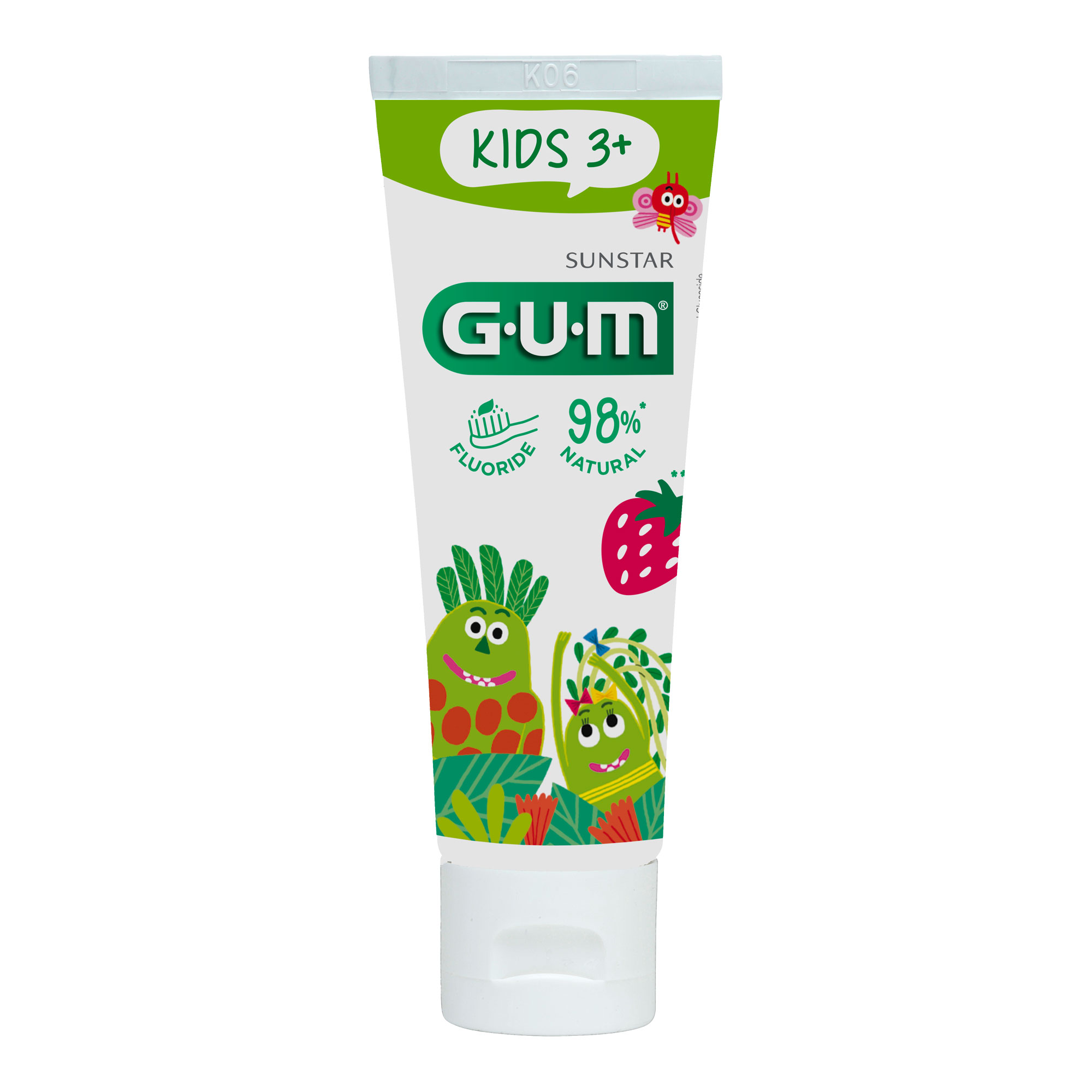 Zahnpasta für Kinder (2-6 Jahre). Mit Erdbeergeschmack.
