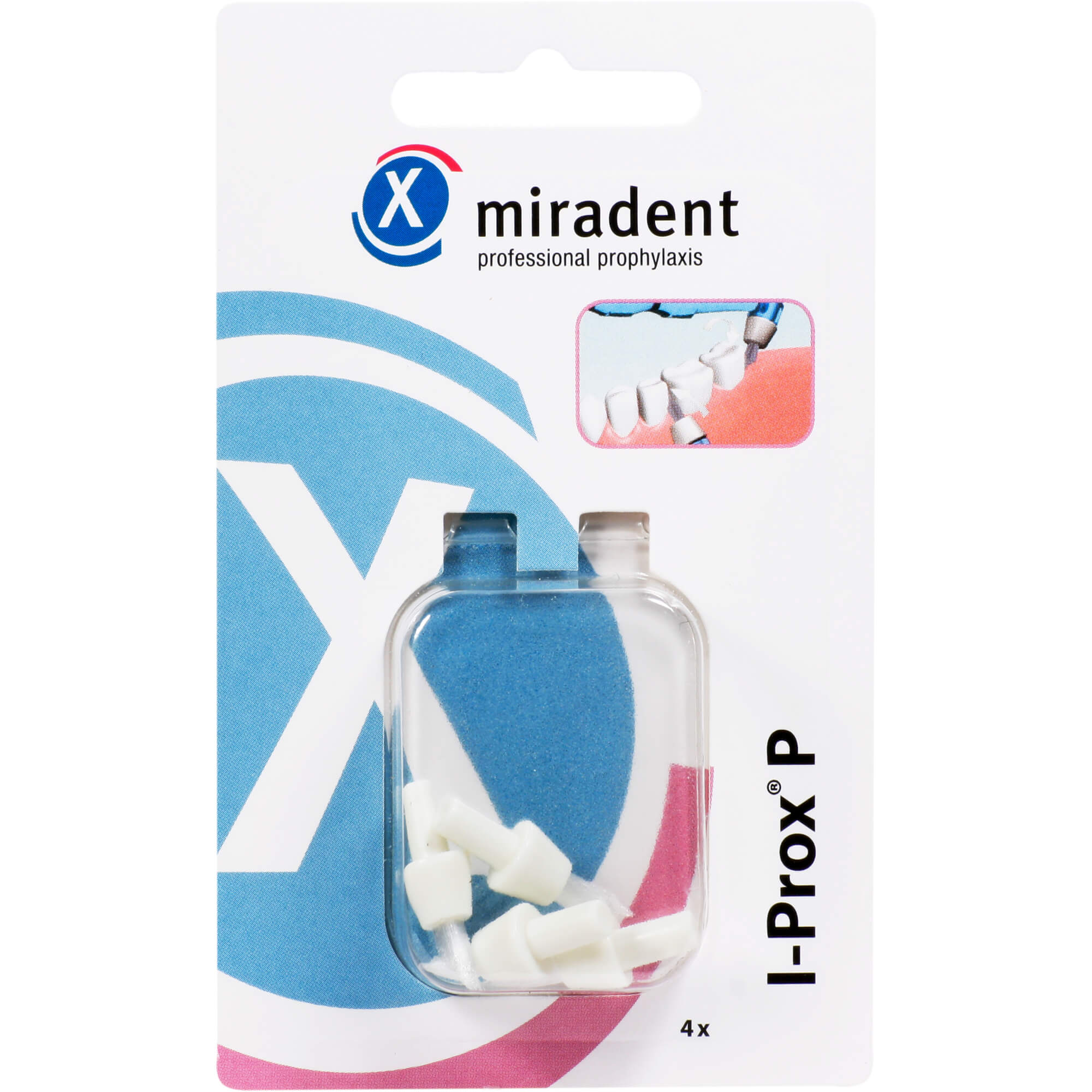 Ersatzspitzbürste für Miradent I-Prox P. Farbe: weiß.