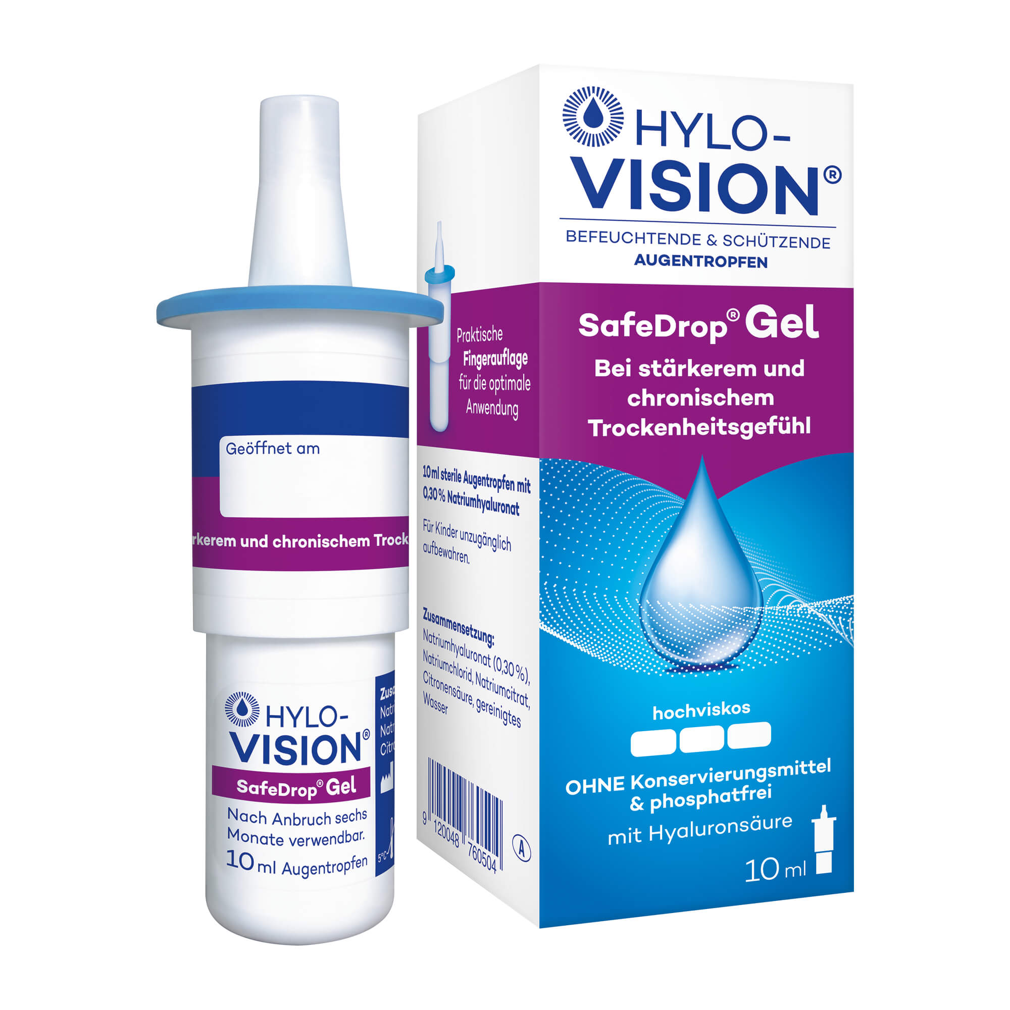 Zur Befeuchtung und zum Schutz der Augenoberfläche mit Hyaluronsäure. Ohne Konservierungsmittel.