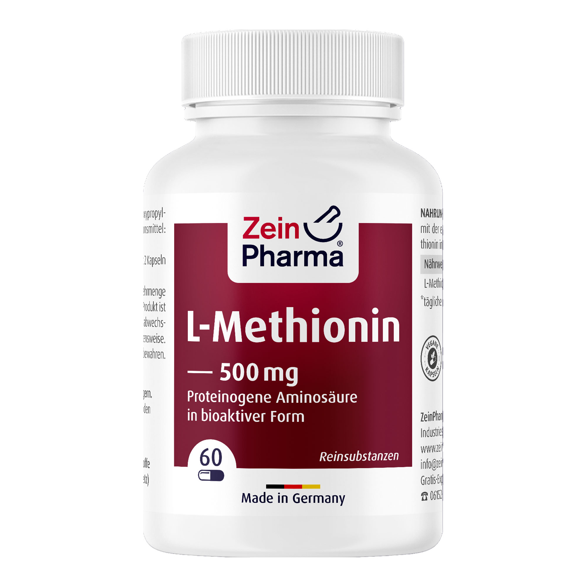 Nahrungsergänzungsmittel mit der essentiellen Aminosäure L-Methionin.