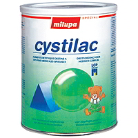 Milupa Cystilac zur diätetischen Behandlung von Säuglingen und Kleinkindern.