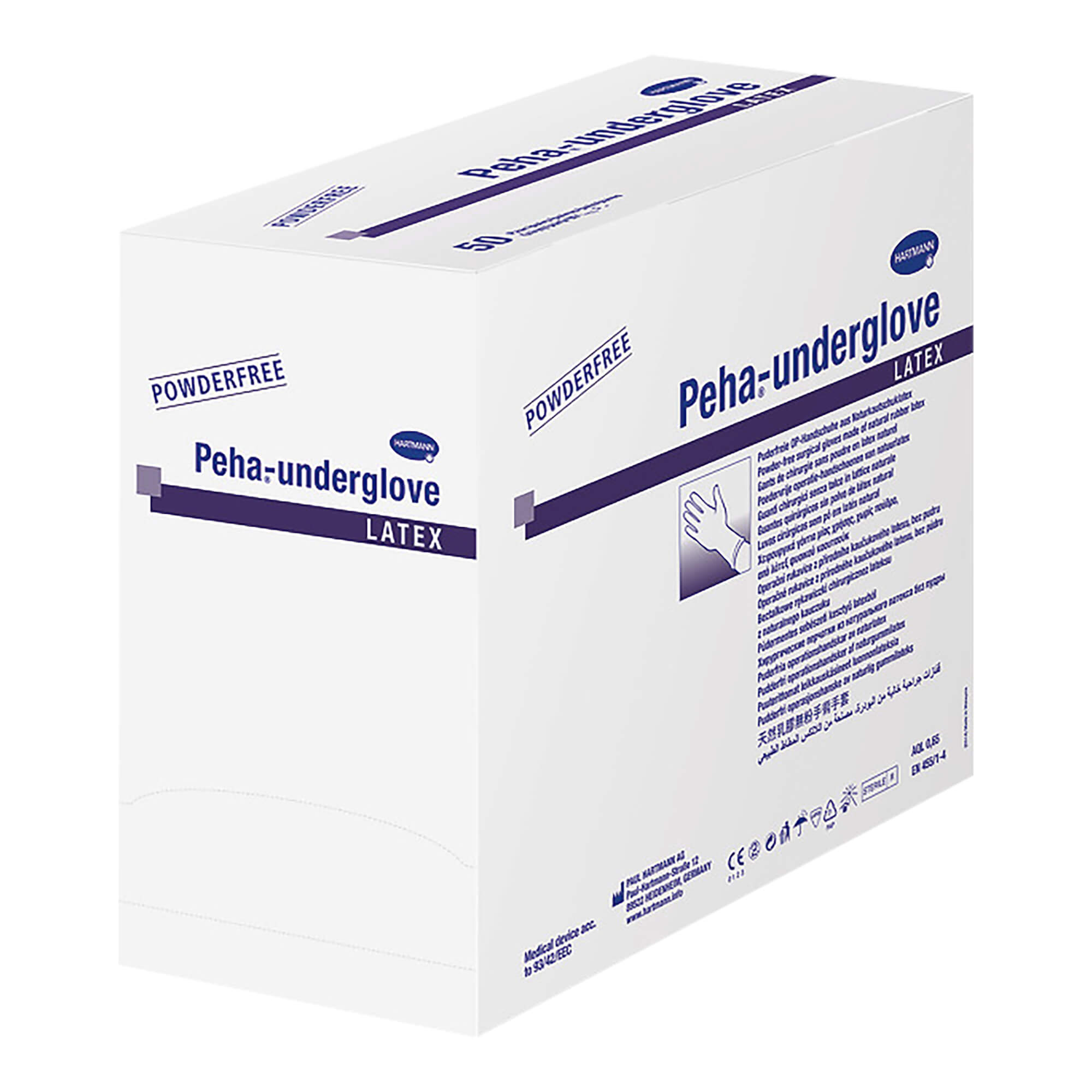 Peha-underglove latex ist ein Medizinprodukt nach EN 455 und Persönliche Schutzausrüstung nach EN 374.