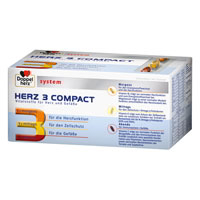 HERZ 3 COMPACT Kapseln, die spezielle Kombination mit wichtigen Nährstoffen fürs Herz.