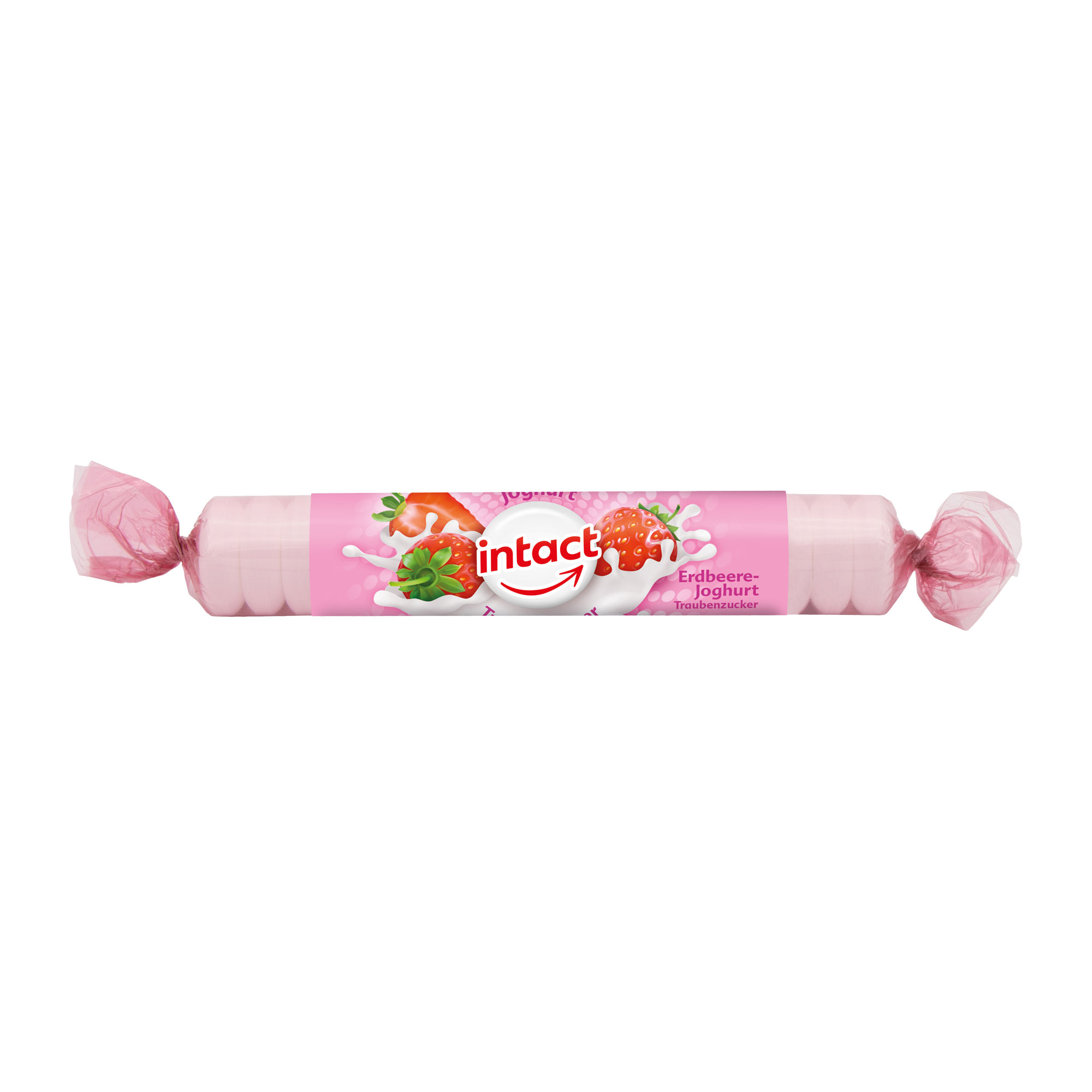 Traubenzuckerbonbons mit Erdbeer-Joghurt-Geschmack.