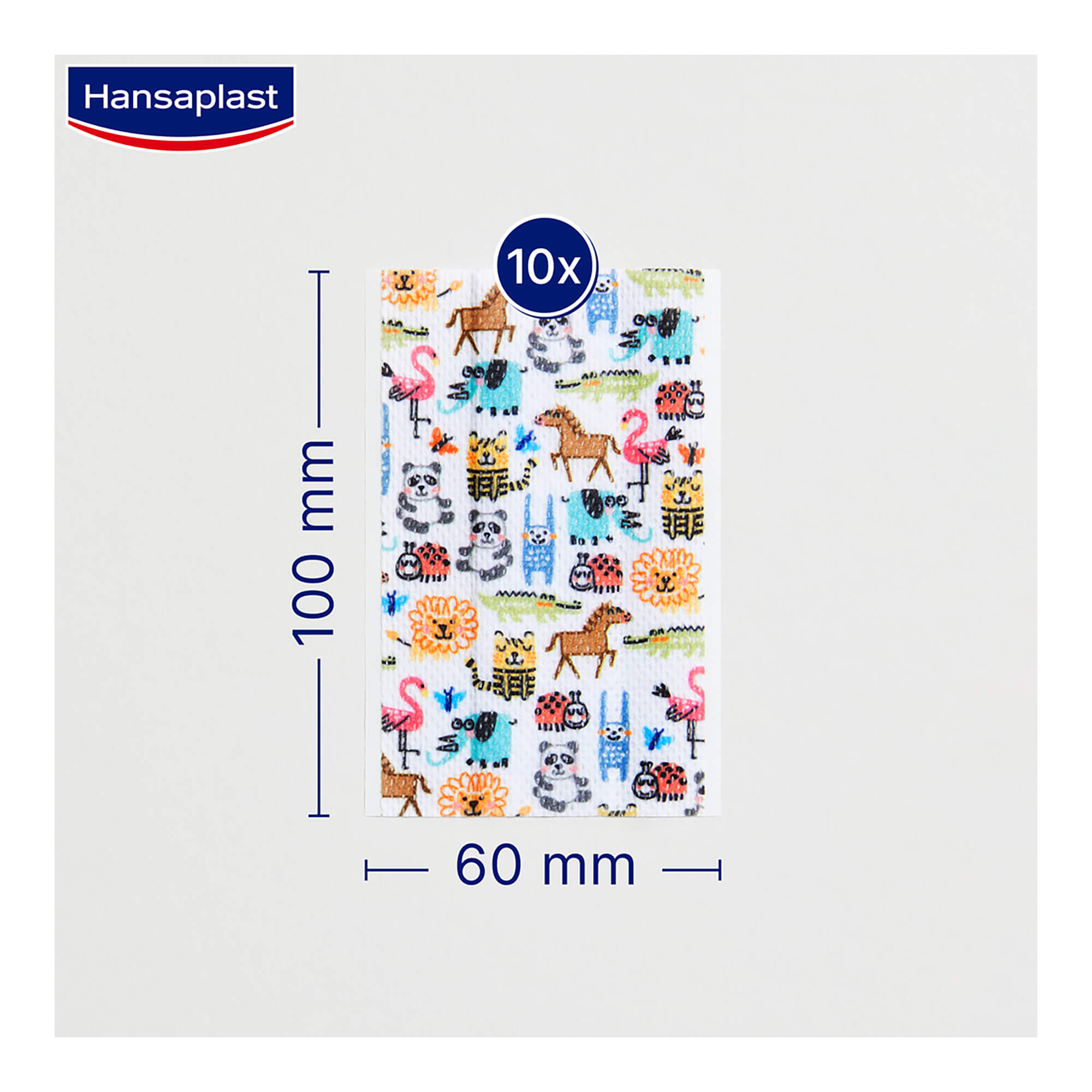 Grafik Hansaplast Sensitive Kids 1 m x 6 cm Maße