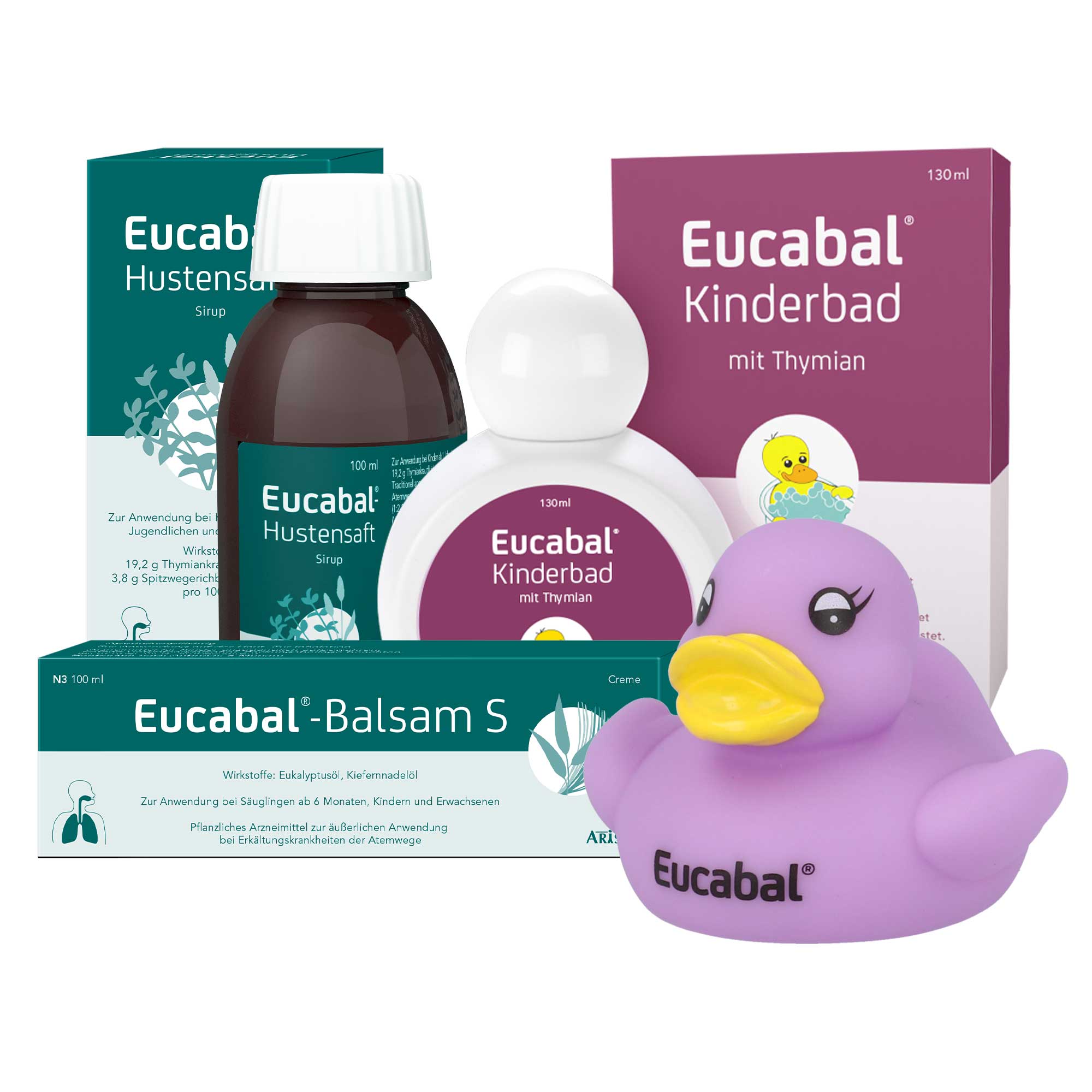 Das Eucabal Set zur Behandlung von Erkältungen.