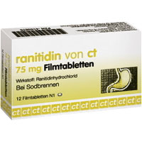 RANITIDIN- CT 75 mg Filmtabletten