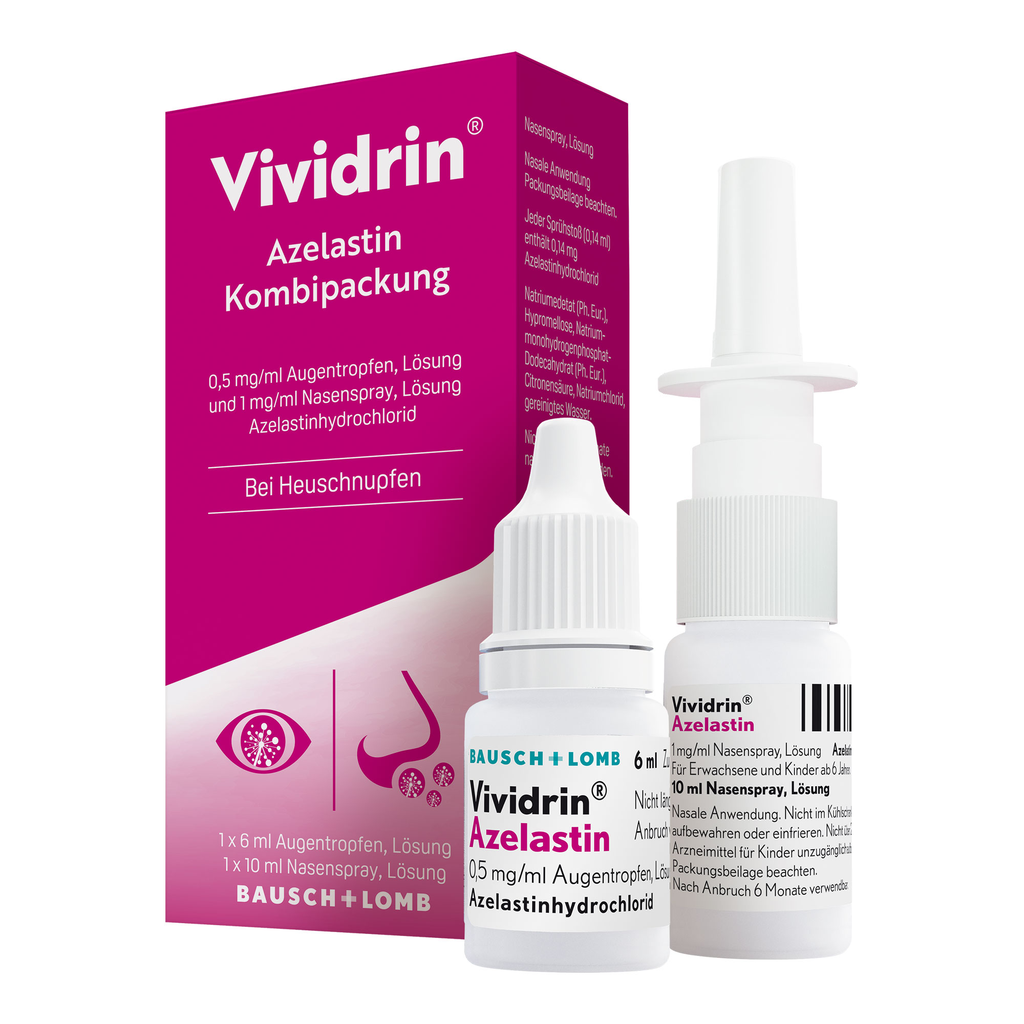 Vividrin Azelastin Kombipackung bei Heuschnupfen & Allergien