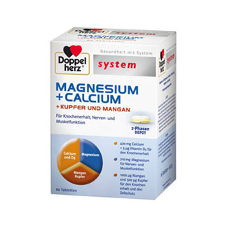 System Magsesium + Calcium für die Knochendichte, Muskulatur und für das Herz.<br />