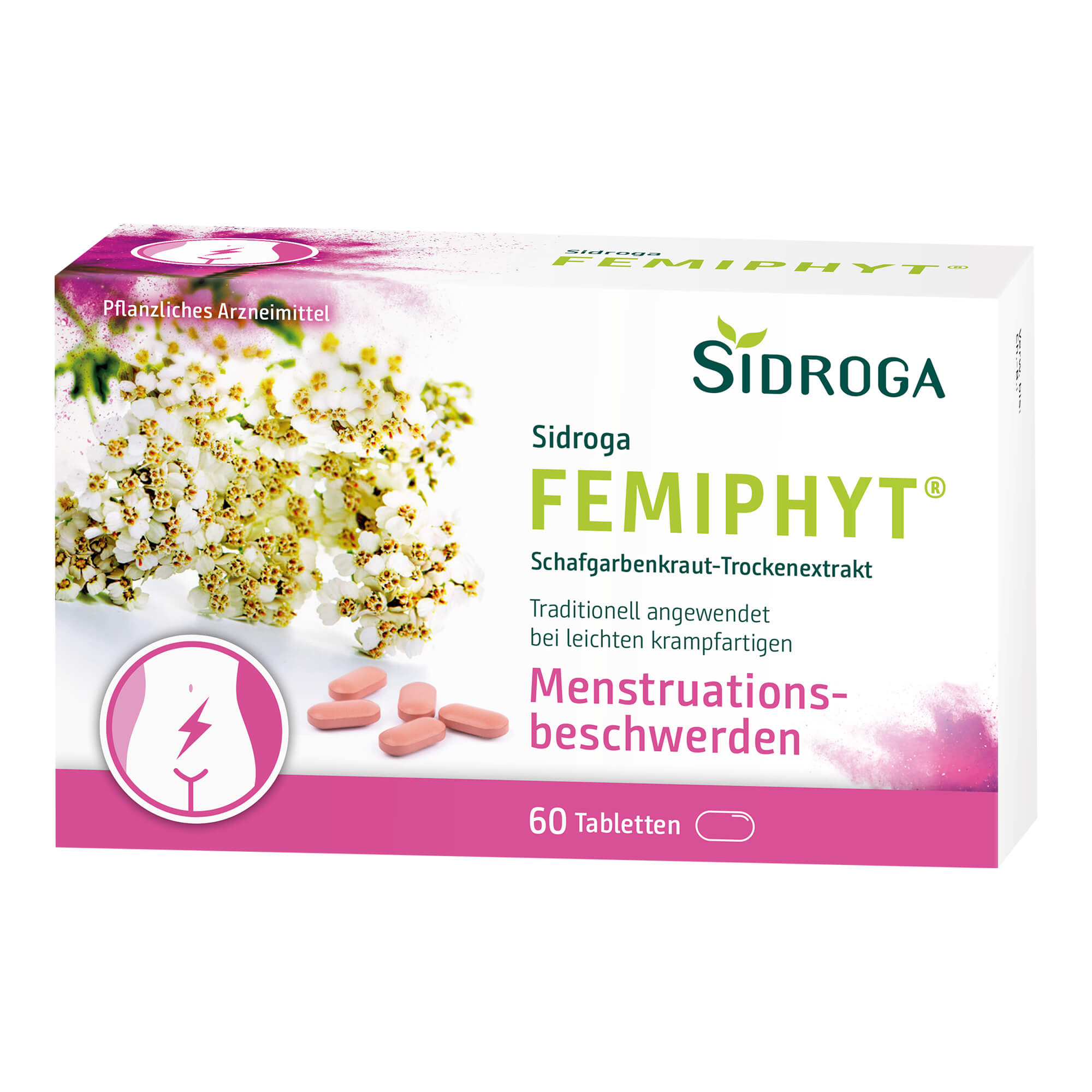 Pflanzliches Arzneimittel bei leichten krampfartigen Menstruationsbeschwerden.