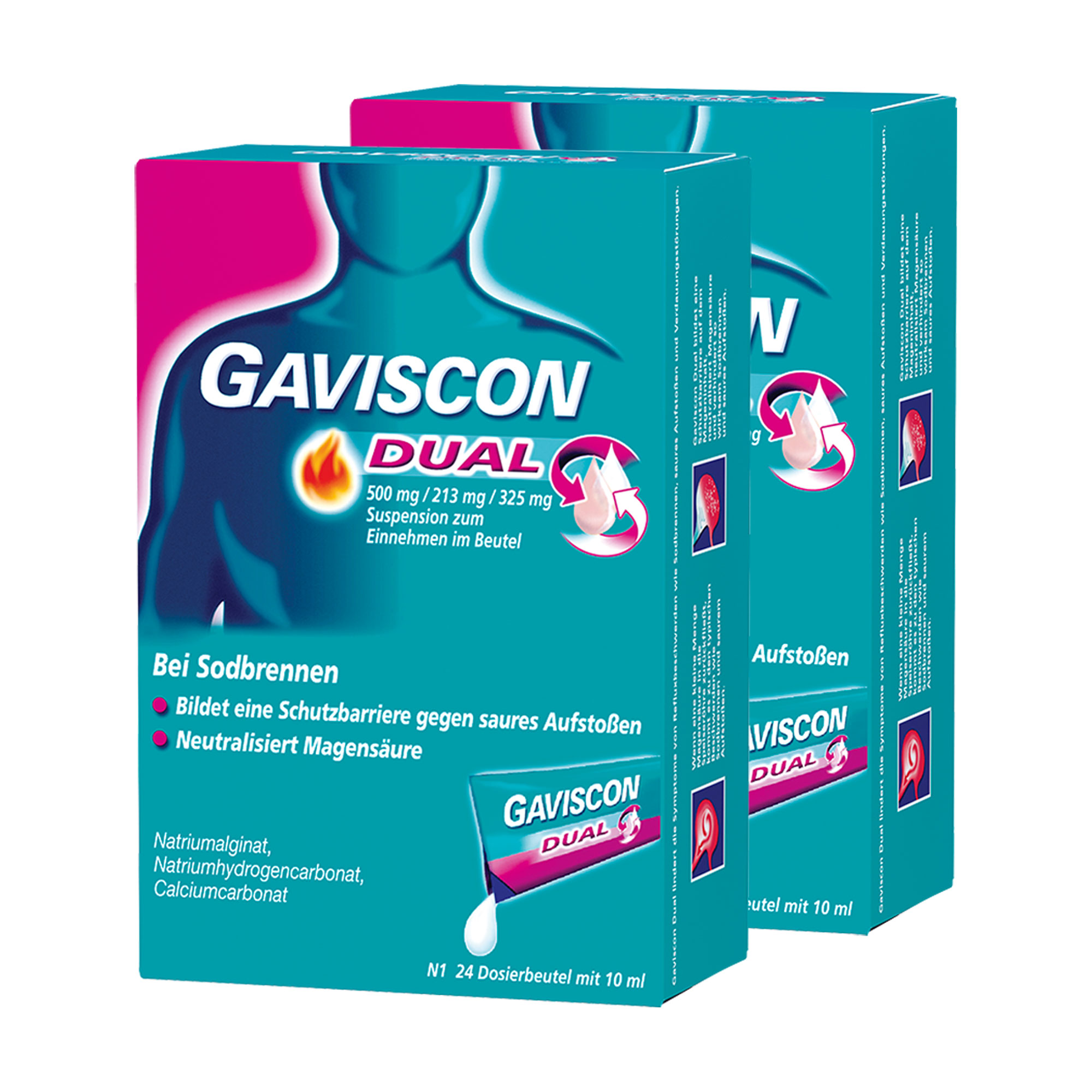 Gaviscon Dual Suspension im Vorteilsset.