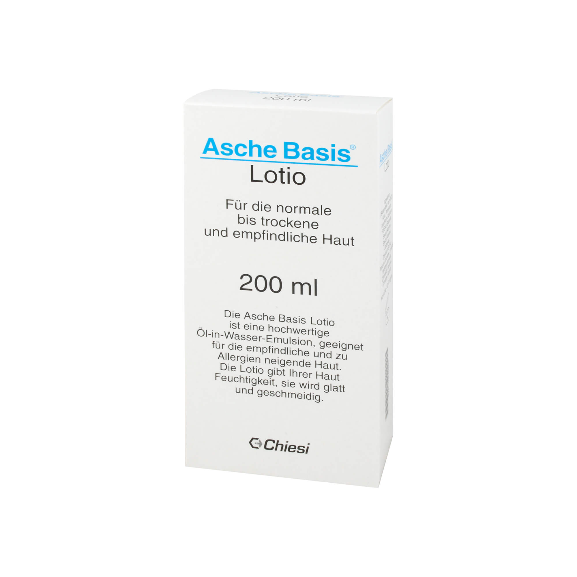 Asche Basis Lotio für die normale bis trockene und empfindliche Haut, für die Körperpflege nach Bad und Dusche.