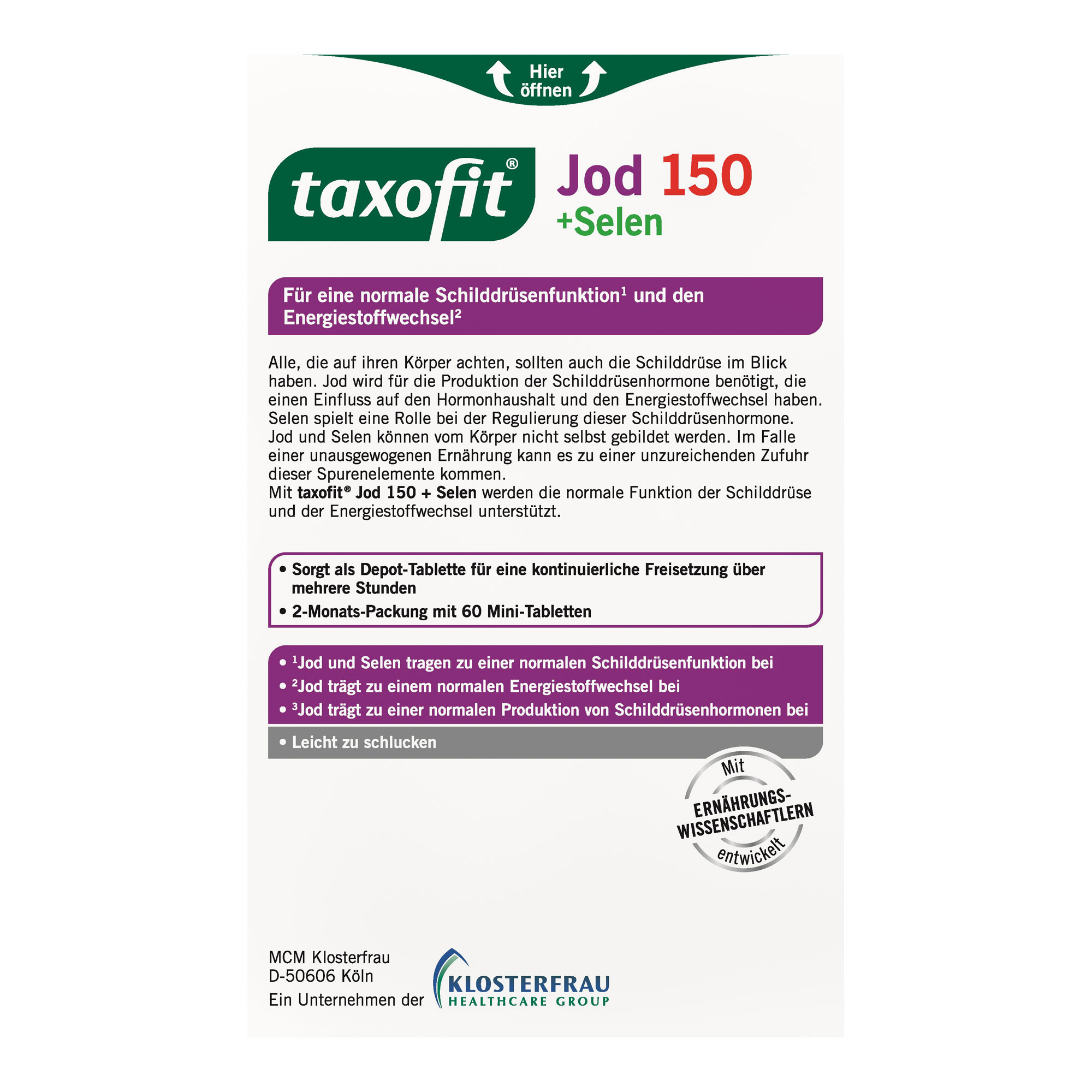 Taxofit Jod 150 + Selen Depot Tabletten