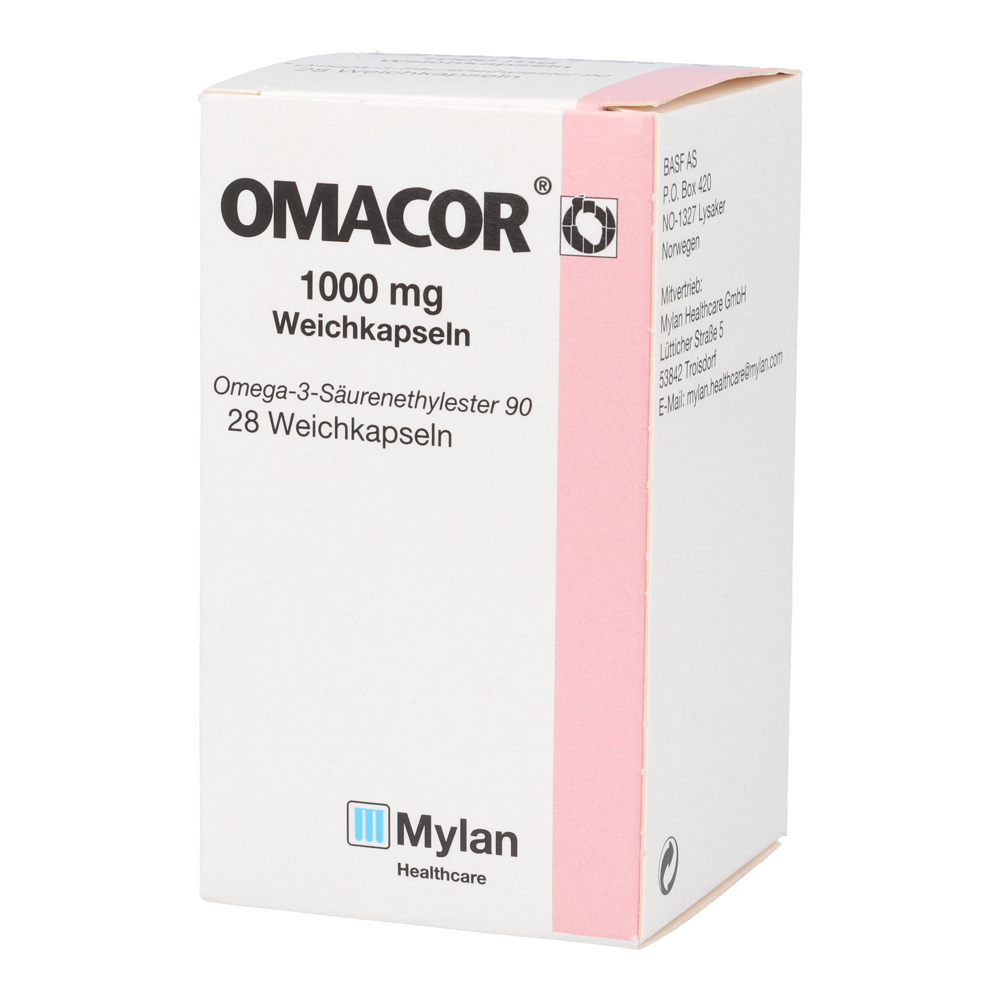 Weichkapseln mit Omega-3-Säurenethylester 90 für bestimmte Formen von erhöhten Blutfettwerden, bei nicht ausreichenden giätischen Maßnahmen.