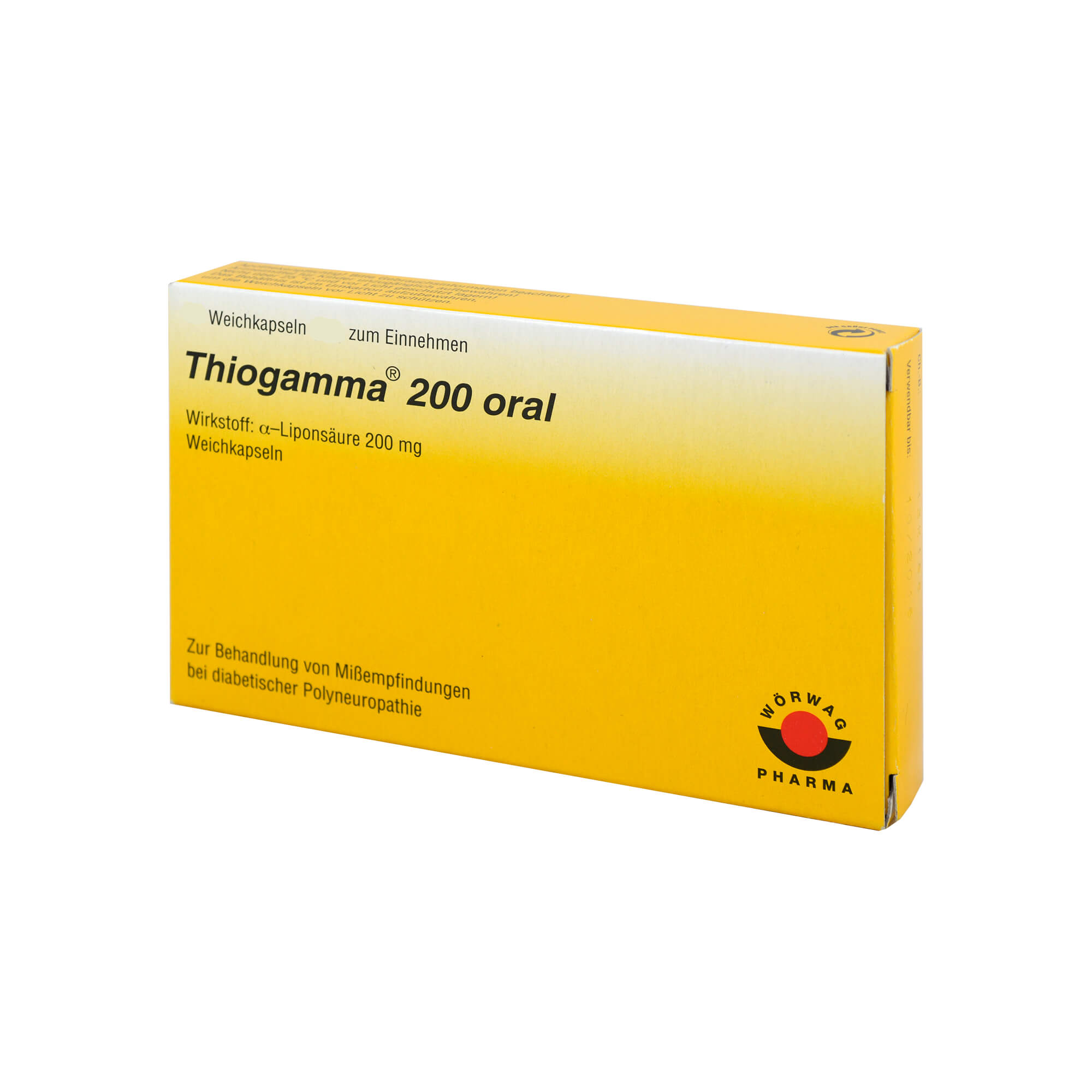 Thiogamma 200 oral wird angewendet bei Missempfindungen bei diabetischer Nervenschädigung (Polyneuropathie).