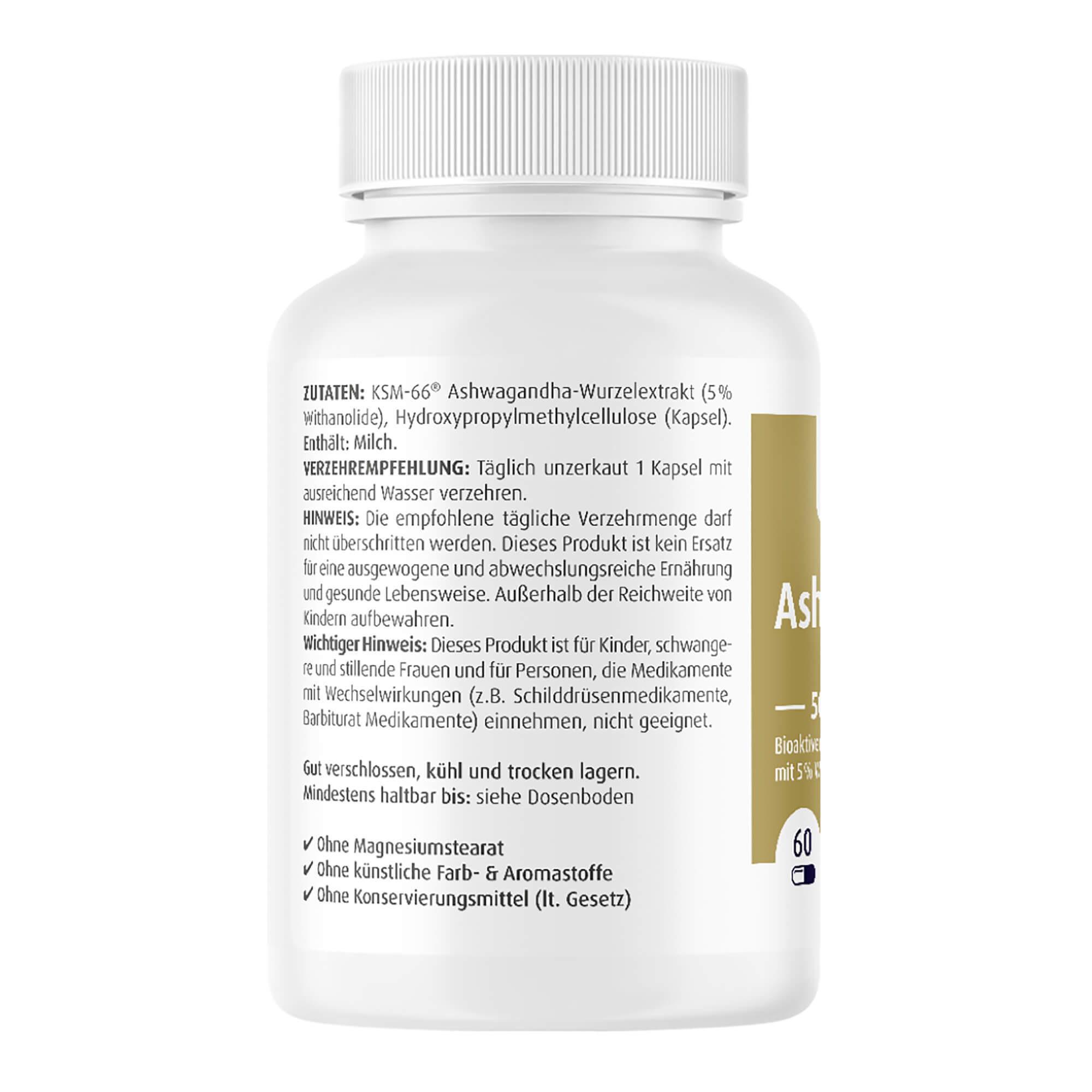 Ashwagandha Extrakt 500 mg Kapseln