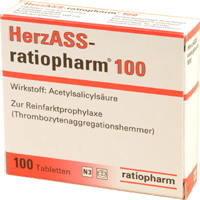 HERZ ASS ratiopharm 100 mg Tabletten.
