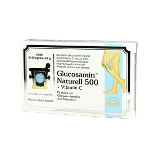 Nahrungsergänzungsmittel mit Glucosaminsulfat und Vitamin C.